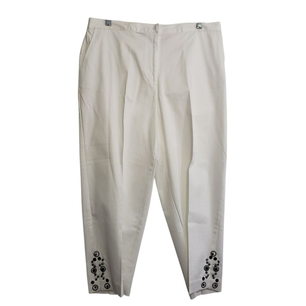 Ruby Rd. Women's Cropped Pants with Embroidery, Size 14P